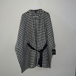 Boston Proper Women’s M/L Houndstooth Shawl Jacket